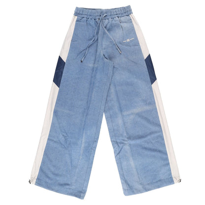 AMIRI Womens Ma Chambray Track Pant Relaxed Fit Drawstring Waist Blue S RRP 1153 — View 2