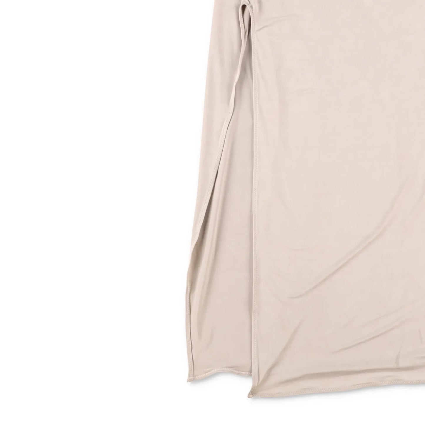 JACQUEMUS Womens Jupe Pareo Croissant Midi Skirt Slit A-Line Beige XXL RRP 520 — View 3