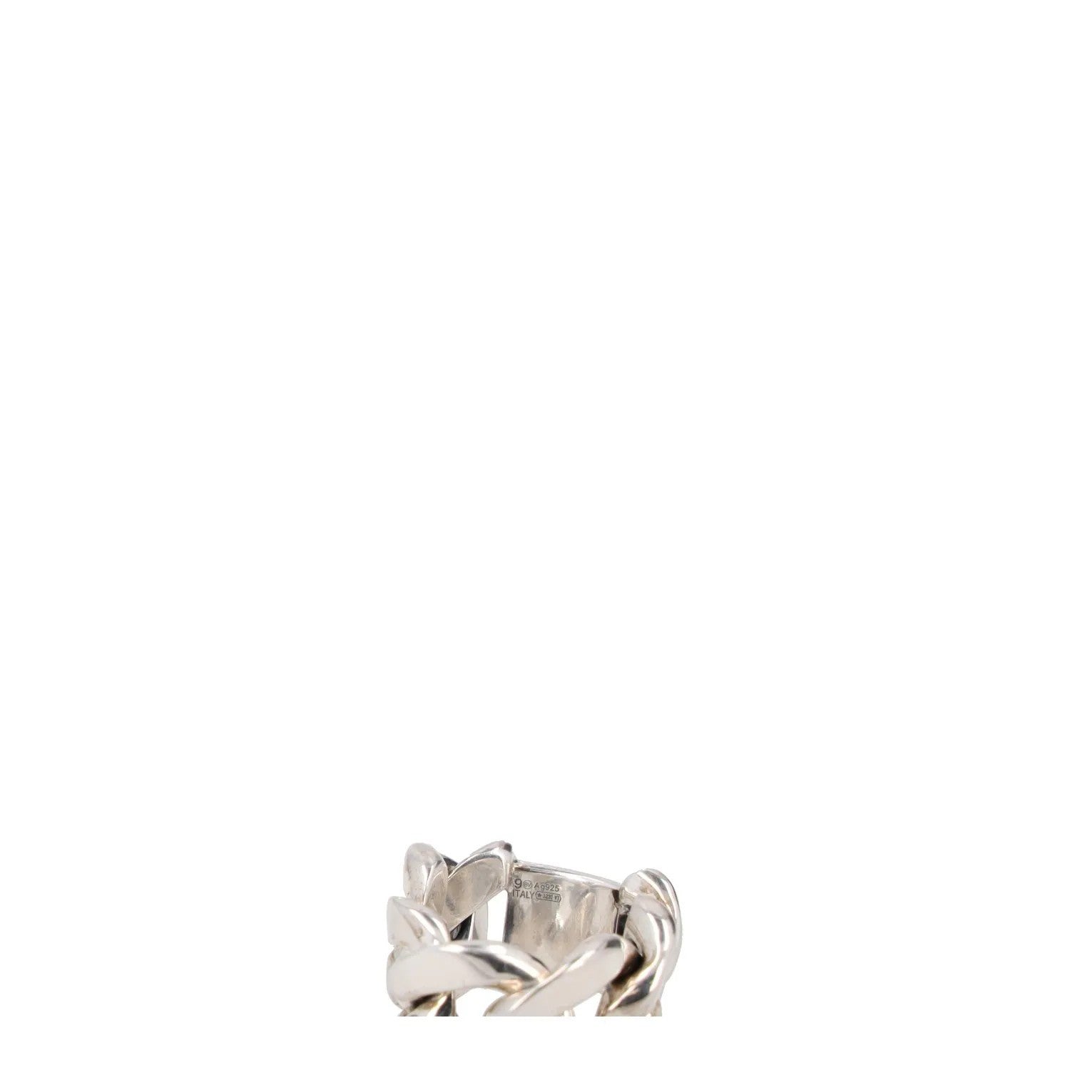BOTTEGA VENETA Womens Ring Silver Sterling Silver Chain Detail One Size RRP 580 — View 3
