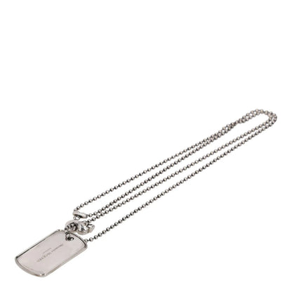 ALEXANDER MCQUEEN Unisex Adults Necklace Dog Tag Silver One Size RRP 300 — View 2