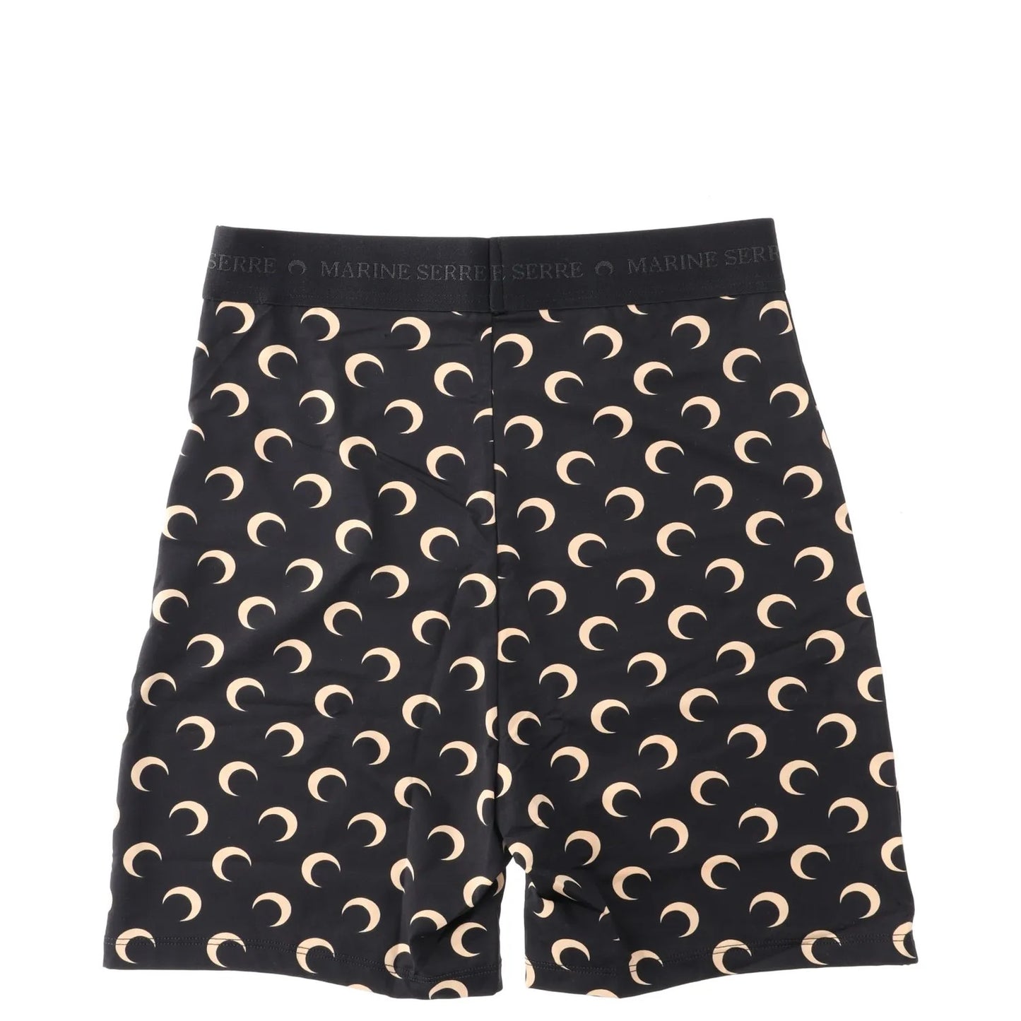 MARINE SERRE Womens Bib Shorts Recycled Moon Pattern Jersey Mini Black S RRP 125 — View 5
