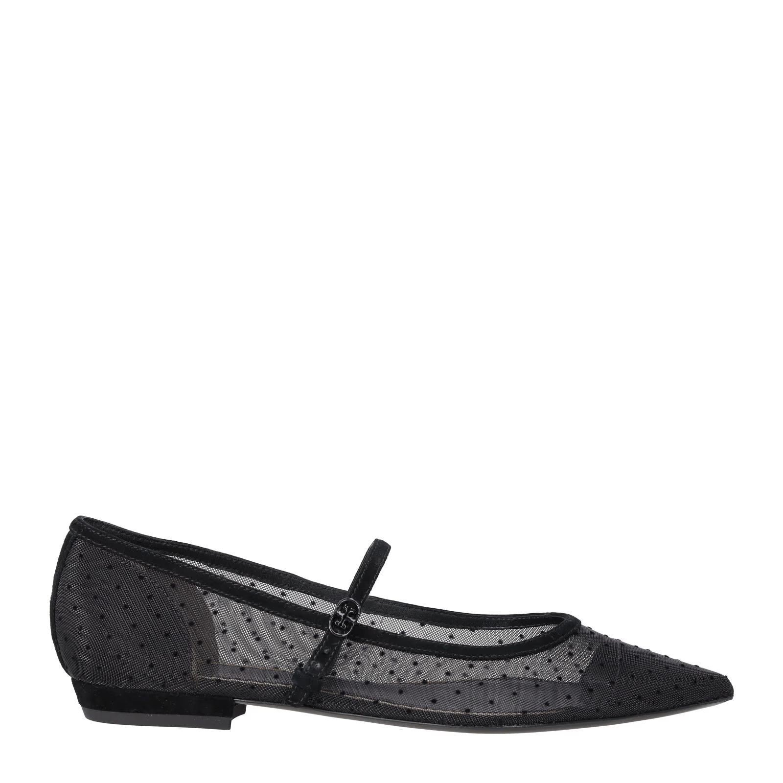 TORY BURCH Black Mesh Mary Jane Flats Comfort Double Buckle US6.5 RRP323