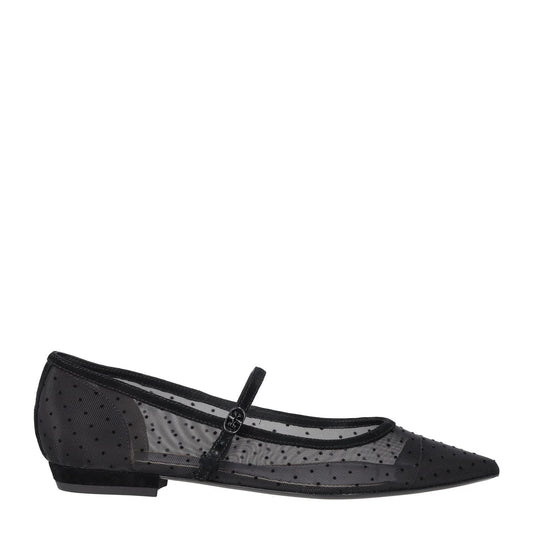 TORY BURCH Black Mesh Mary Jane Flats Comfort Double Buckle US6.5 RRP323