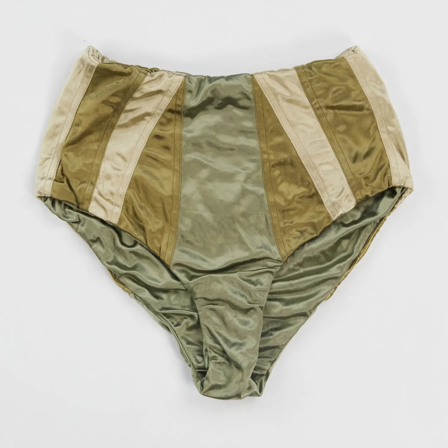 ISA BOULDER Womens Reversible High Waisted Green Course Bikini Bottoms S RRP 125 — View 2