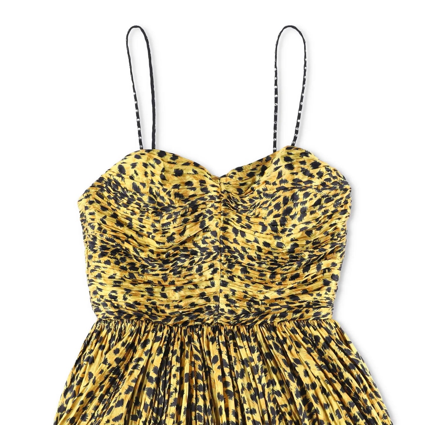SAINT LAURENT Womens Tank Dress Yellow Animal Print Sleeveless Size 38 RRP 900 — View 4