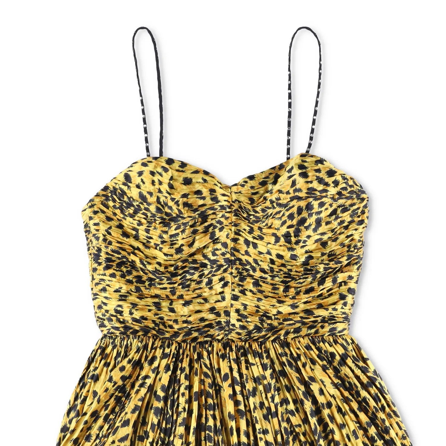 SAINT LAURENT Womens Tank Dress Yellow Animal Print Sleeveless Size 38 RRP 900 — View 4