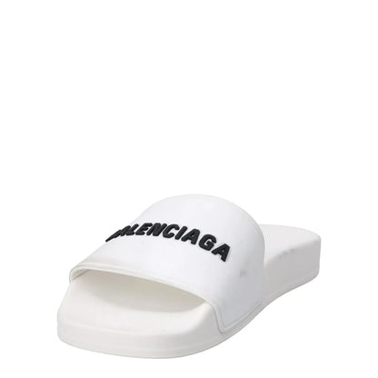 BALENCIAGA Women Piscini Pool Slide Rubber Flat Heel Sandal White UK 4 RRP 310 — View 3