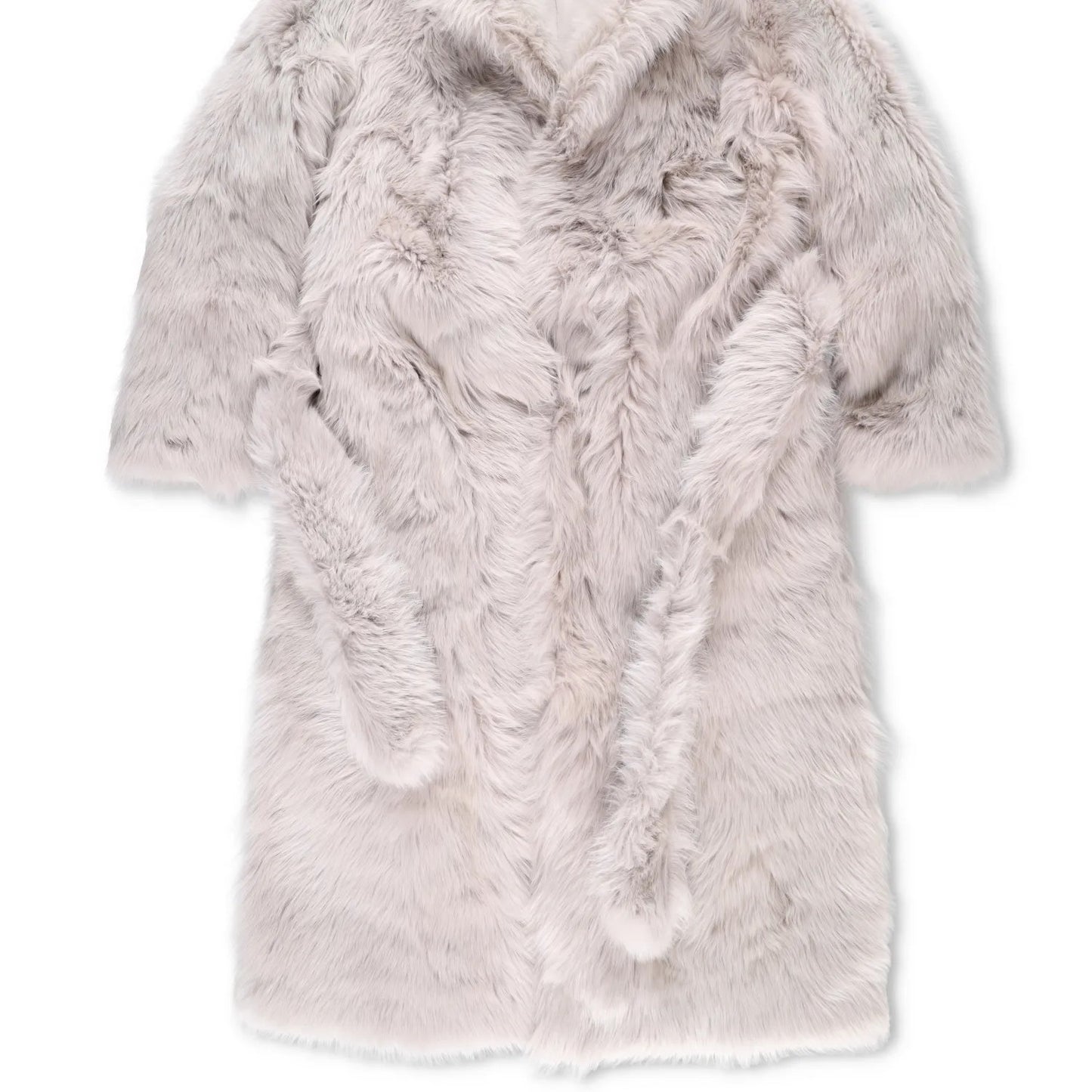 BOTTEGA VENETA Womens Overcoat Fur Oversized Big Belt Detail Grey 40 RRP 9010 — View 3