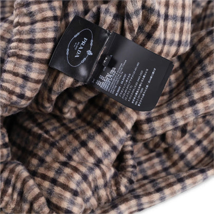 PRADA Womens Blouse V-Neck Long Sleece Check Pattern Brown Size 44 RRP 2830 — View 8