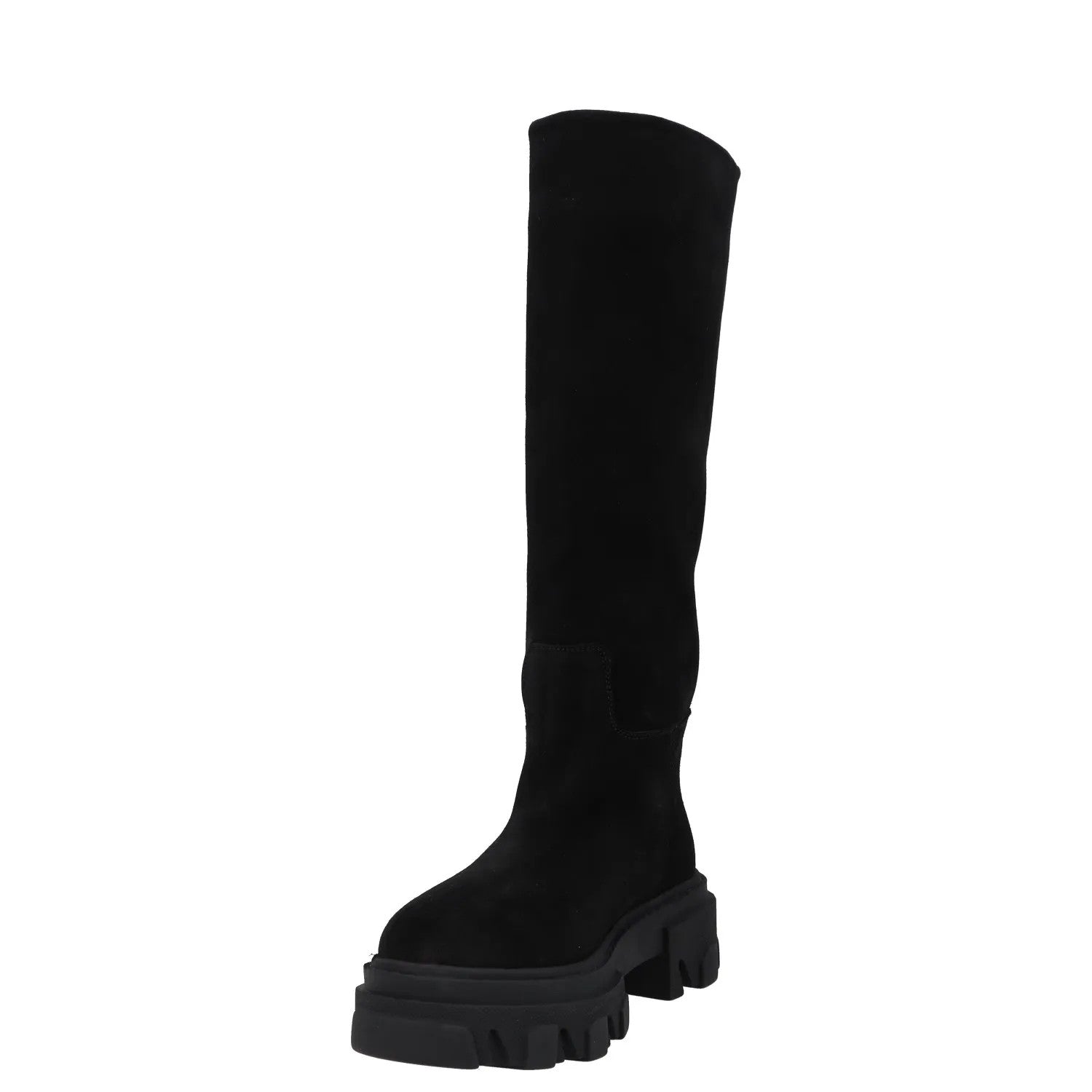 GIABORGHINI Womens Boot Black Leather Knee High Chunky Sole UK 2 RRP 375 — View 3