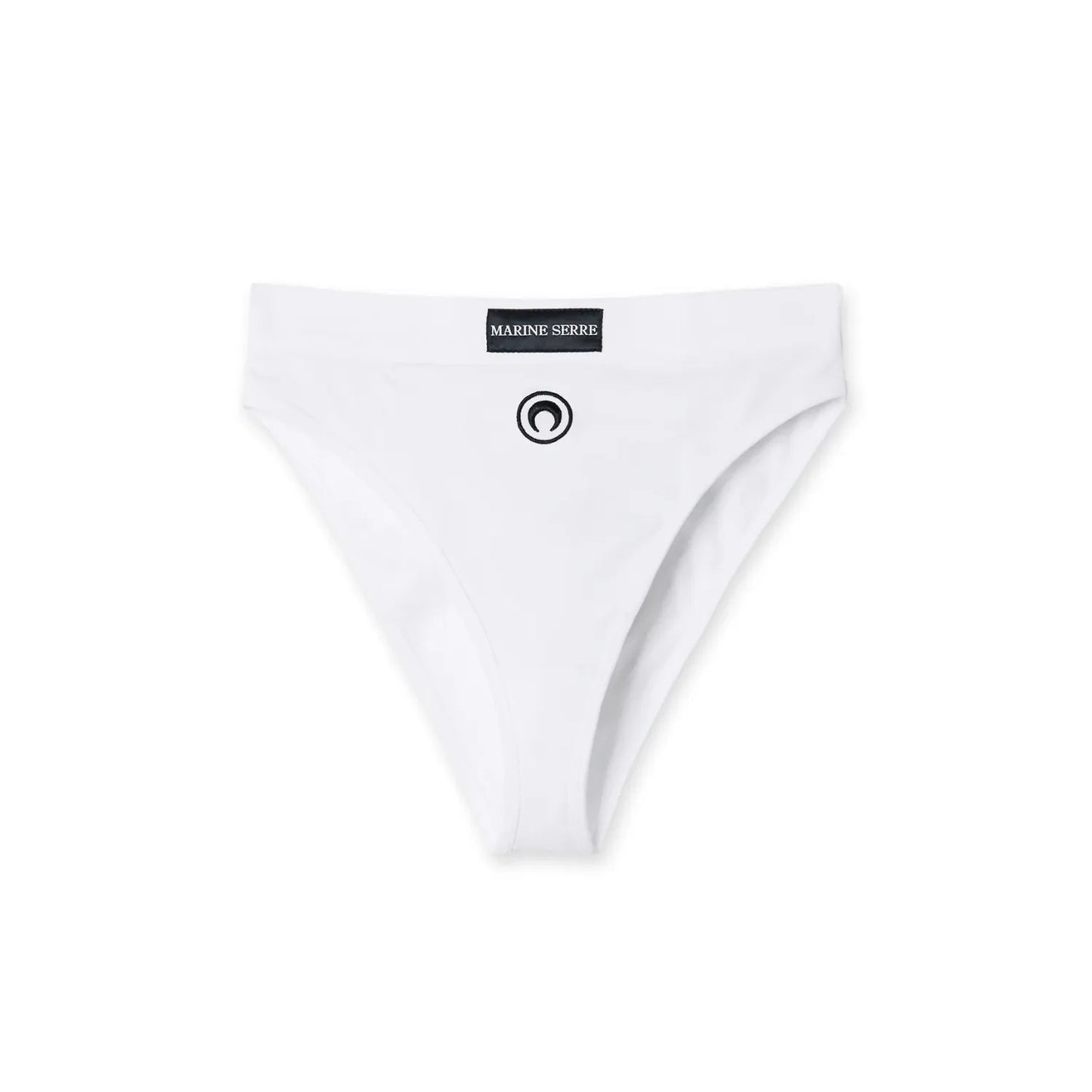 MARINE SERRE Womens Borderline Briefs High Waisted White Knickers Size S RRP 85