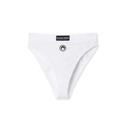MARINE SERRE Womens Borderline Briefs High Waisted White Knickers Size S RRP 85