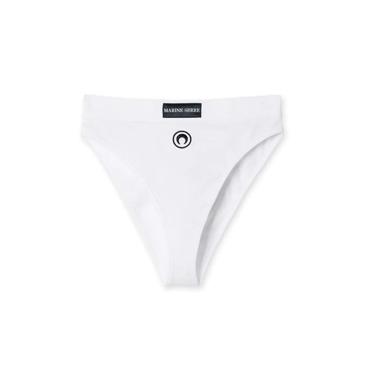 MARINE SERRE Womens Borderline Briefs High Waisted White Knickers Size S RRP 85