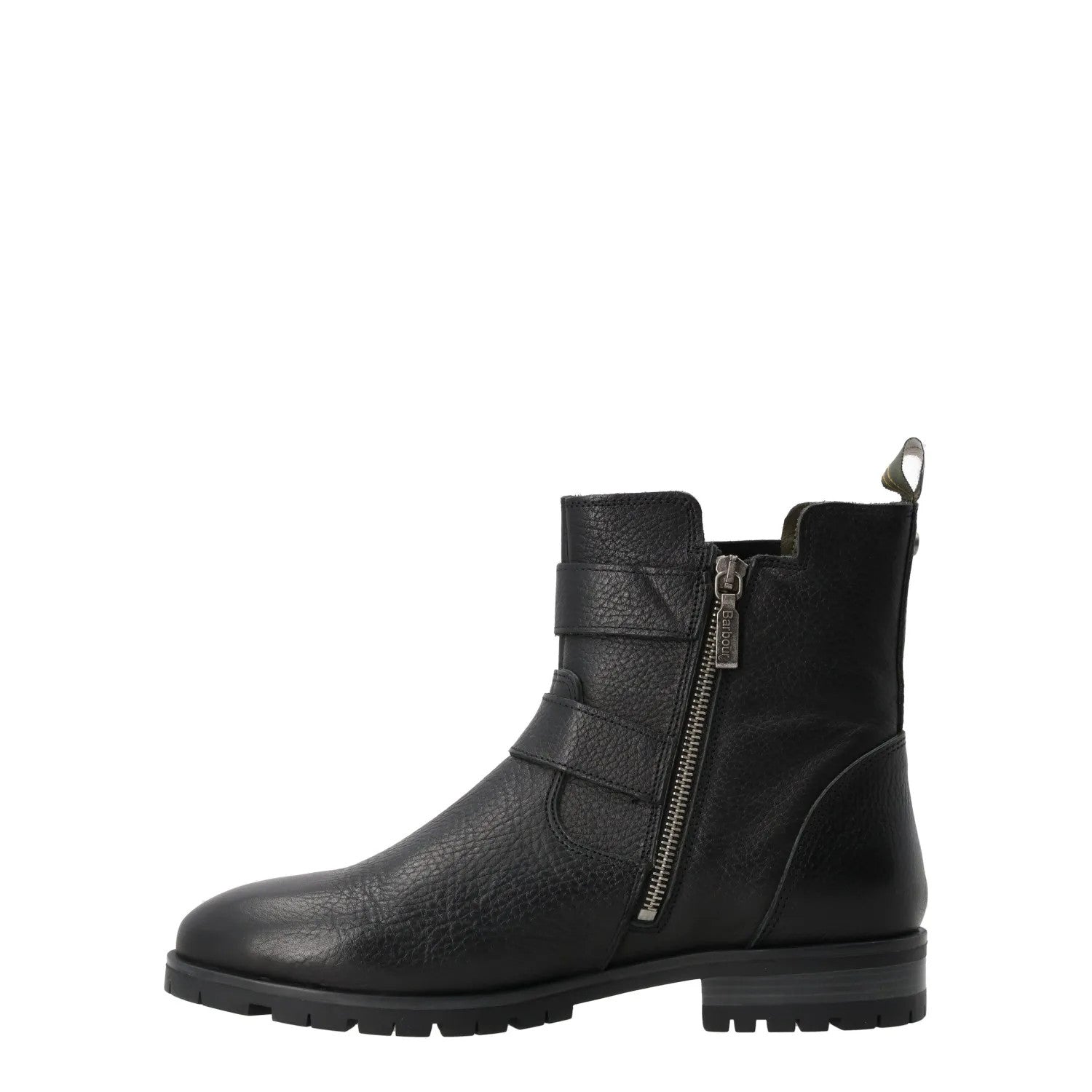 BARBOUR Womens Marina Ankle Boots Leather Black Two Silver Buckles UK 3 RRP 140 — View 5