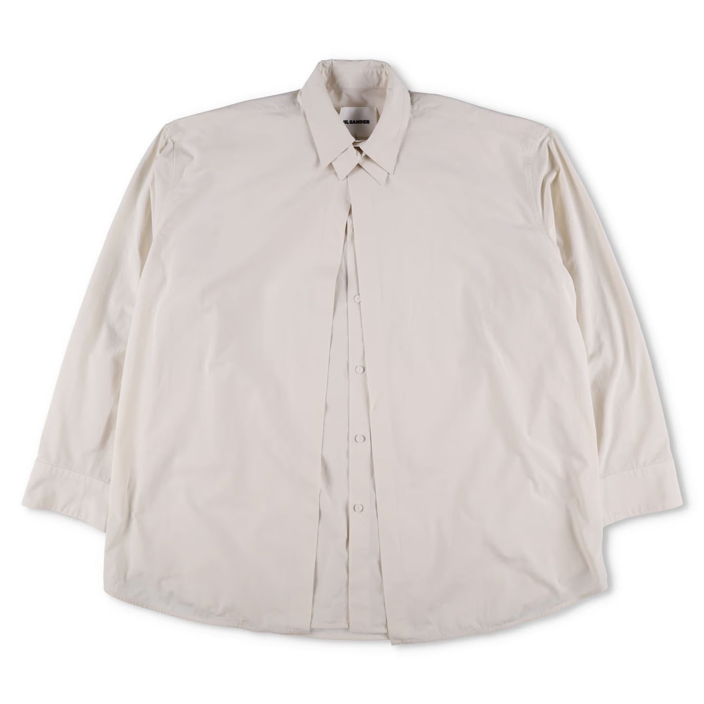 JIL SANDER Mens Button-Up Shirt Jewels Neutrals Collared Long Sleeve 42 RRP 1195