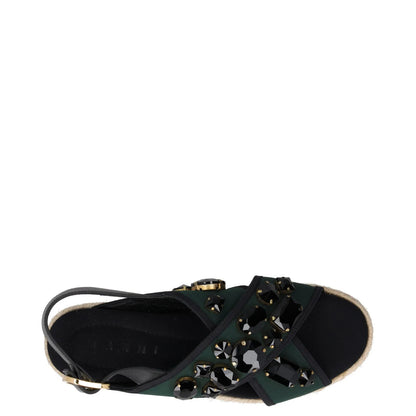 MARNI Womens Espadrille Sandals Black Leather Buckle Strappy UK 5 RRP 250 — View 7