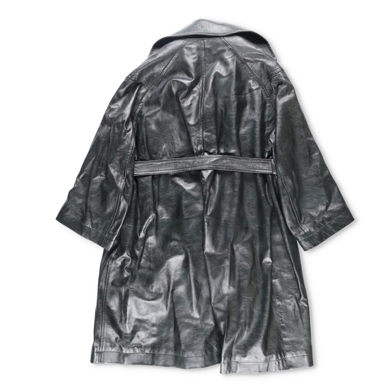 BOTTEGA VENETA Womens Overcoat Knee Length Relaxed Fit Leather Grey 40 RRP 6720 — View 5