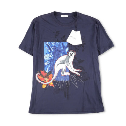 VALENTINO Mens T-Shirt Cotton Blue Crew Neck Front Print Short Sleeve L RRP 250 — View 5