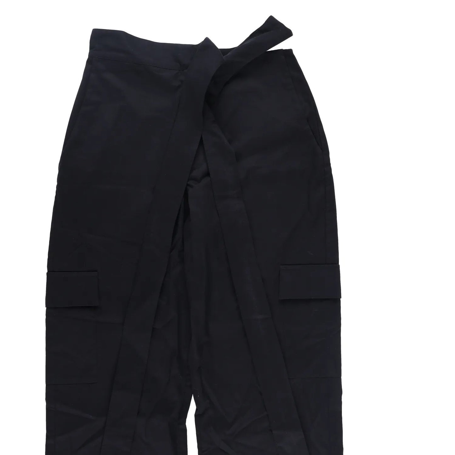 JADE CROPPER Womens Wrap Belt Cargo Trousers Black High Rise Wide Leg XS RRP 575 — View 6