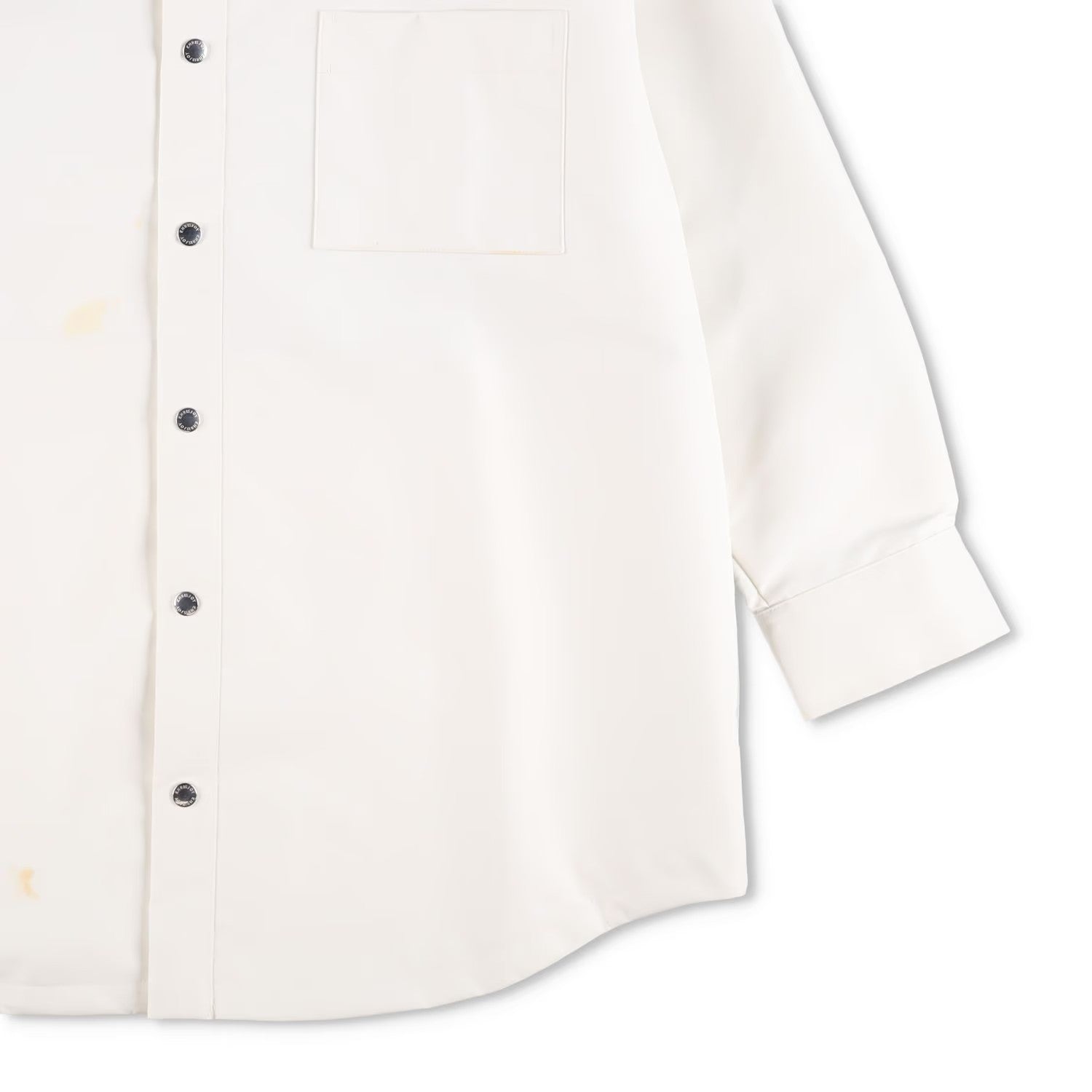 KHRISJOY Womens Oversized Boyfriend Shirt Back Logo Relaxed White Size 2 RRP 605 — View 4