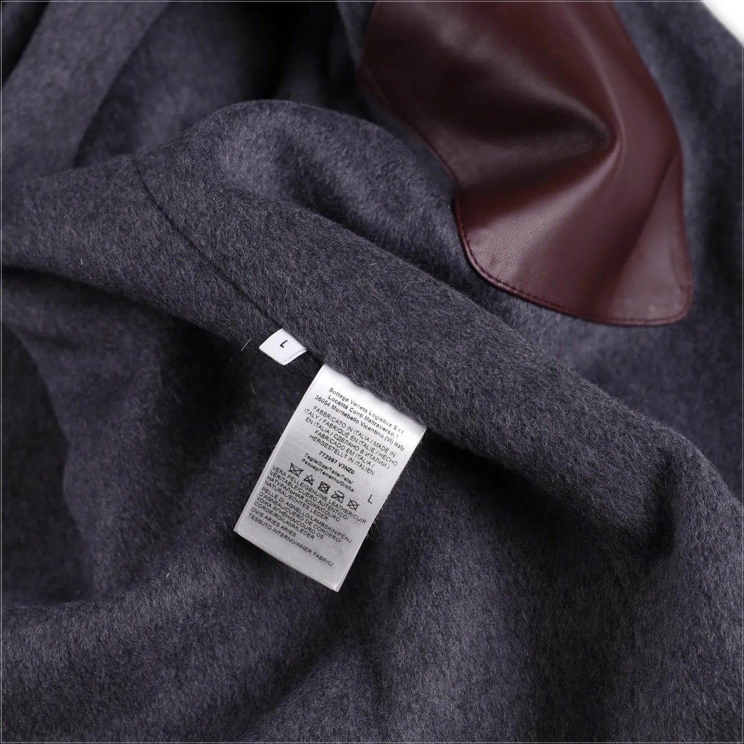 BOTTEGA VENETA Mens Nappa Wool Blouson Bomber Jacket Red Burgundy Size L RRP4900 — View 8