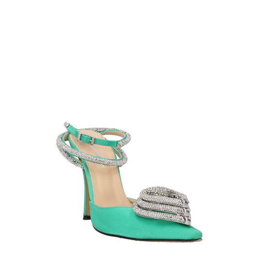 MACH & MACH Womens Pumps Point Toe Ankle Strap Green Leather High EU37.5 RRP790 — View 2