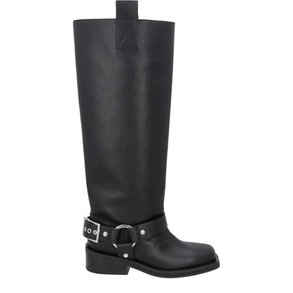 GANNI Womens Tubular High Black Knee High Bootie Synthetic Casual UK 3 RRP 725