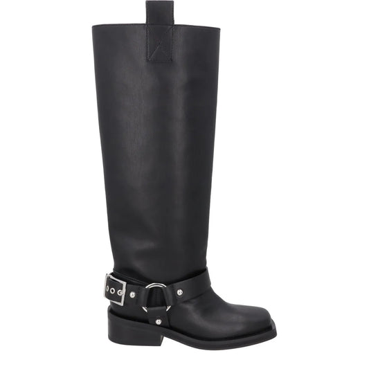 GANNI Womens Tubular High Black Knee High Bootie Synthetic Casual UK 3 RRP 725