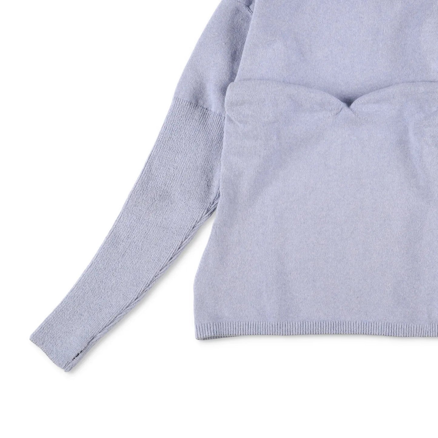 SINEAD O'DWYER Women Jumper Knit Long Sleeve Ribbed Arms Grey High Neck 4 RRP535 — View 3
