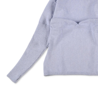 SINEAD O'DWYER Women Jumper Knit Long Sleeve Ribbed Arms Grey High Neck 4 RRP535 — View 3