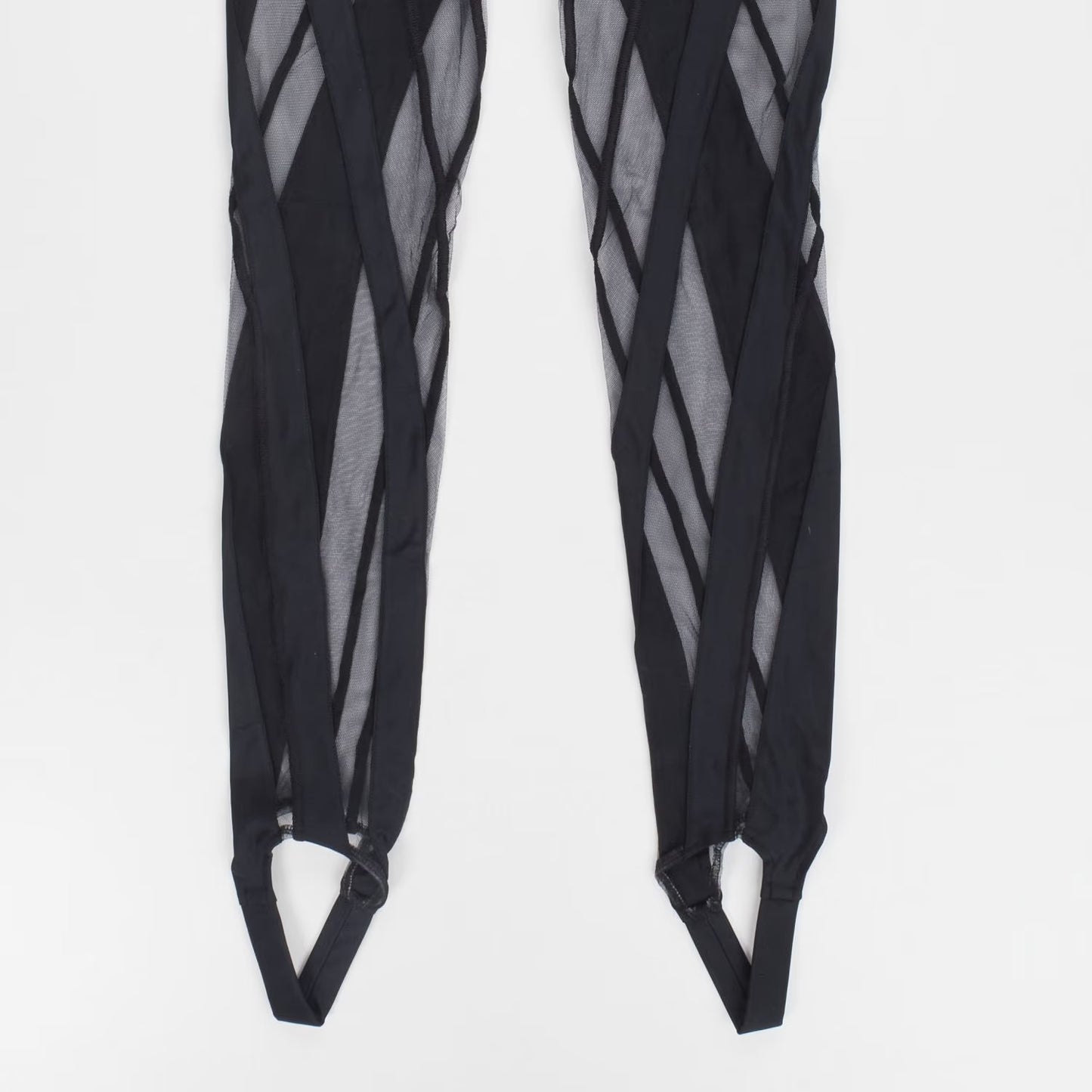 MUGLER Womens Black Sheer Lycra Tulle High Rise Leggings Size 34 RRP 460 — View 3