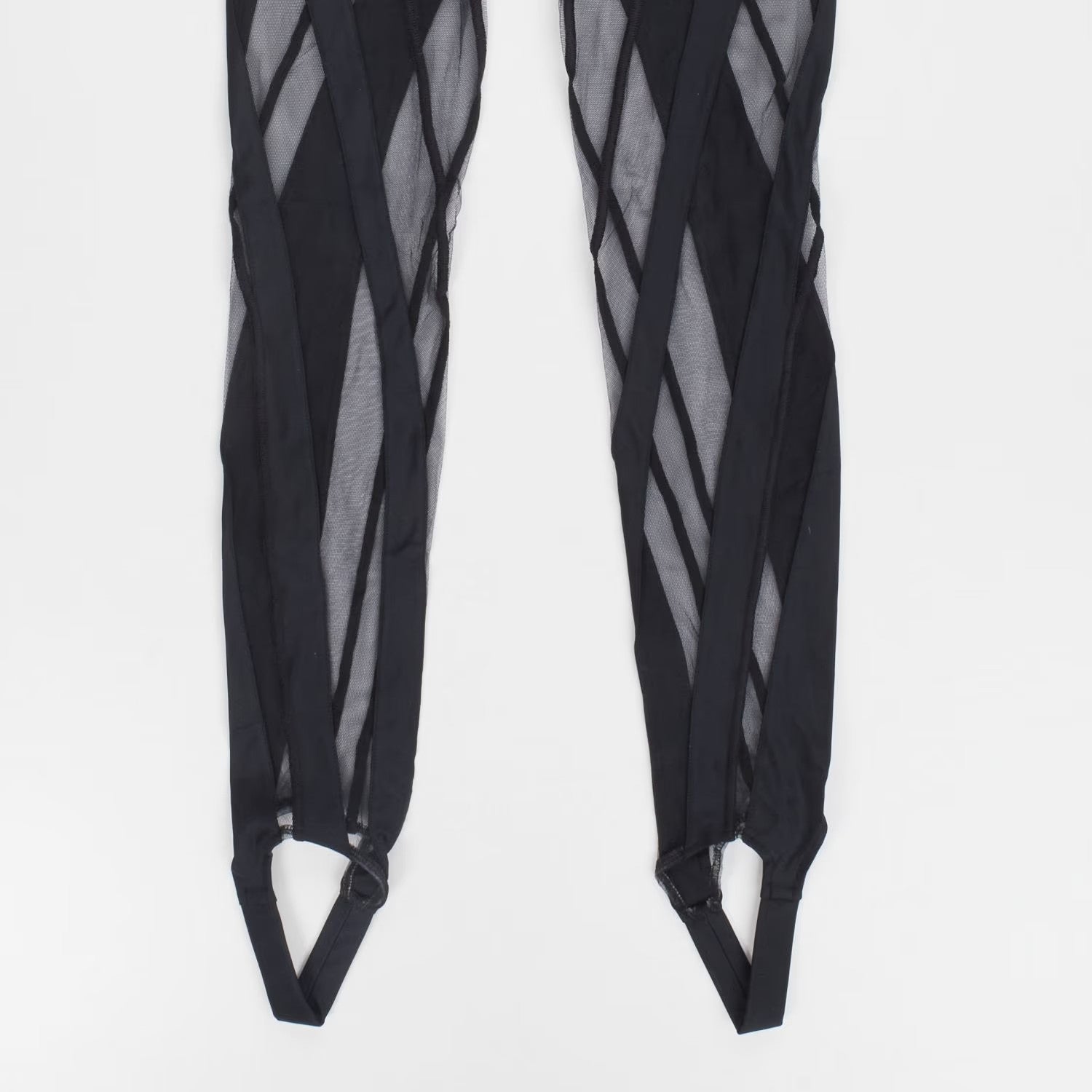 MUGLER Womens Black Sheer Lycra Tulle High Rise Leggings Size 34 RRP 460 — View 3