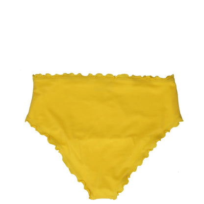 SHERRIS Womens High Waist Bikini Bottom Yellow Ruffled Size XL RRP 105 — View 6