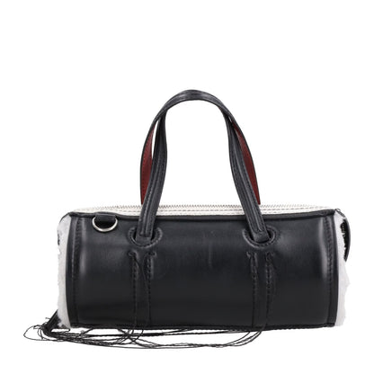 DENTRO Womens Anona Leather Crossbody Bag Black Leather Top Handle OS RRP 535 — View 4