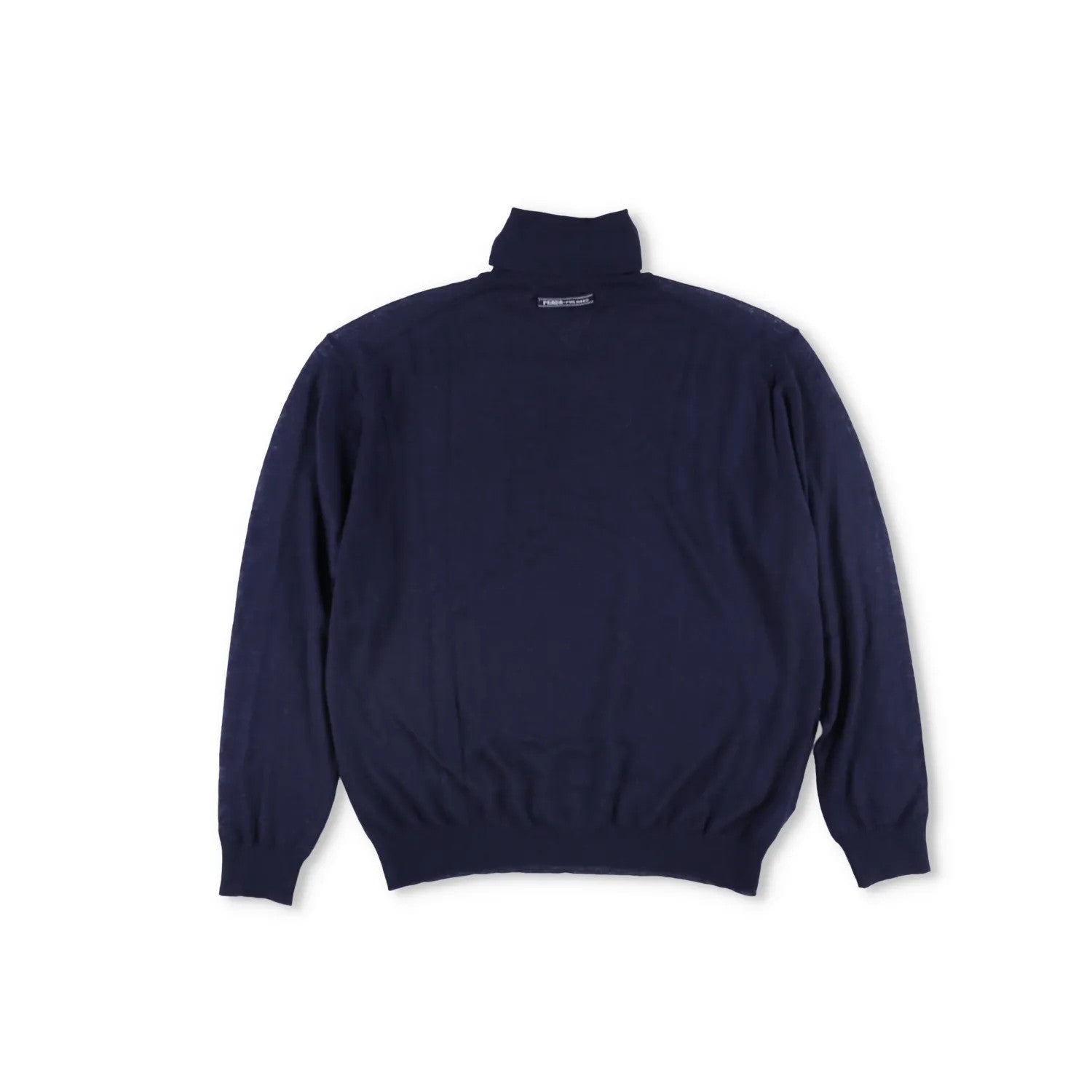 PRADA Womens Jumper High Neck Long Sleeve Pullover Sweatshirt Blue 44 RRP 1520 — View 4
