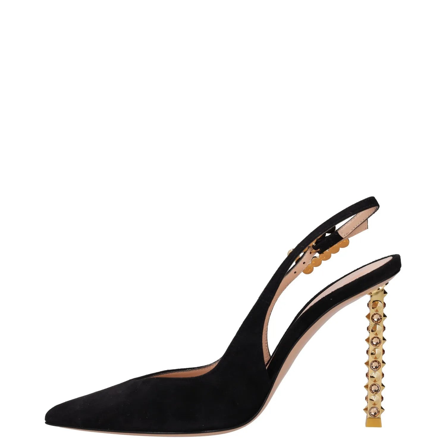 GIANVITO ROSSI Womens 105 High Heel Point Toe Slingback Pumps Black UK4 RRP 1095 — View 4
