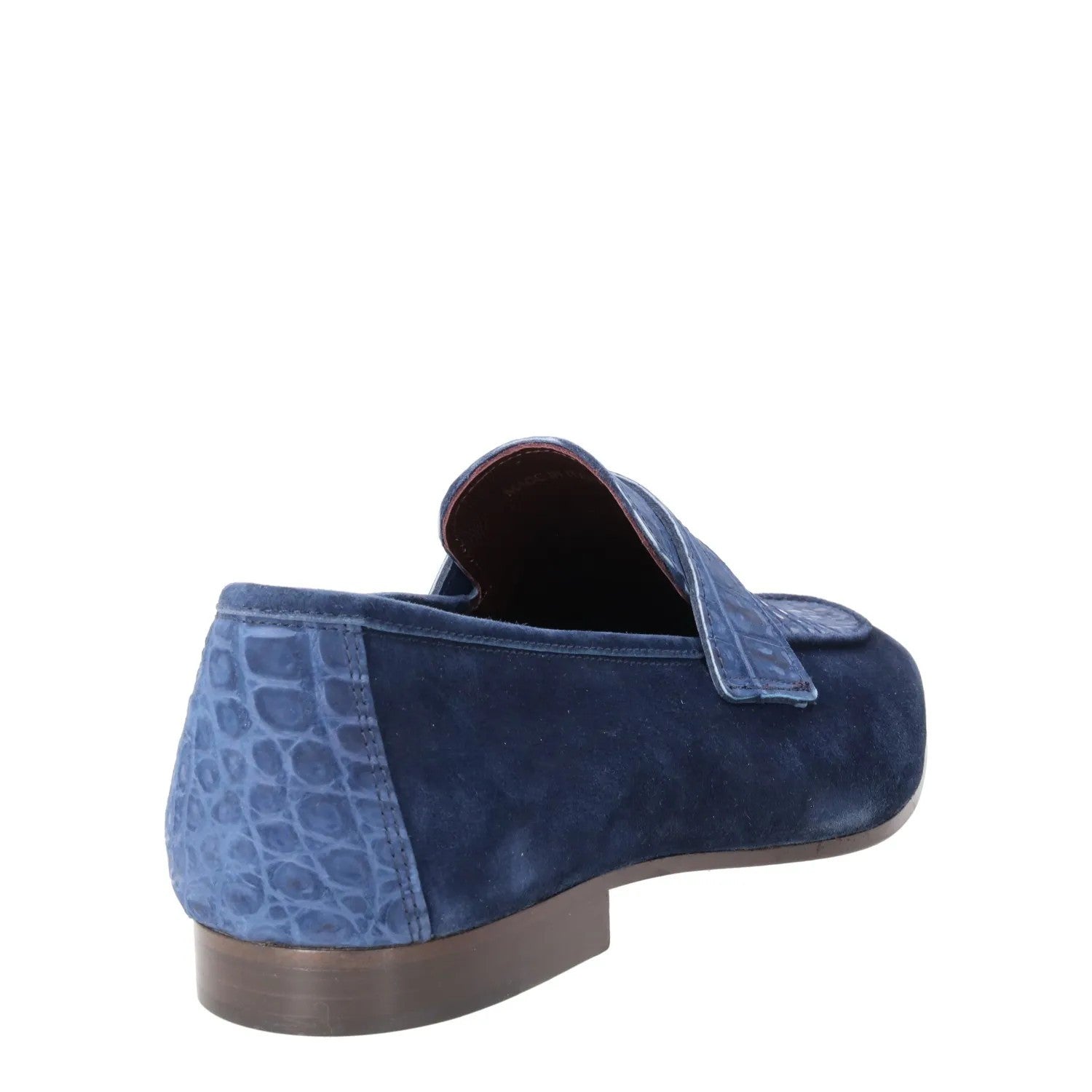 BOUGEOTTE Mens Slip On Loafers Suede Leather Almond Toe Blue UK 7 RRP 1955 — View 6