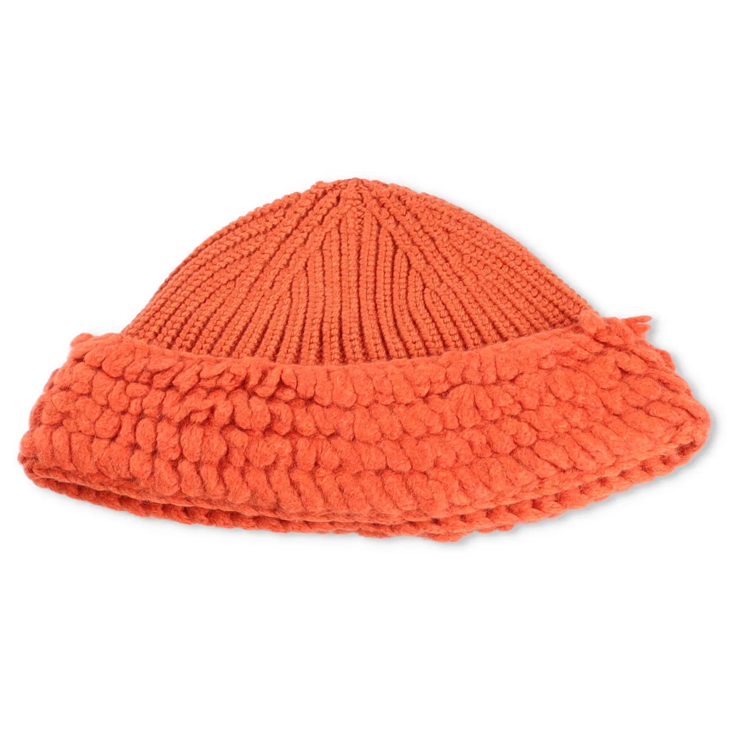 MONCLER GENIUS X Salehe Bembury Womens Beanie Hat Orange Knit Detail OS RRP 280 — View 2