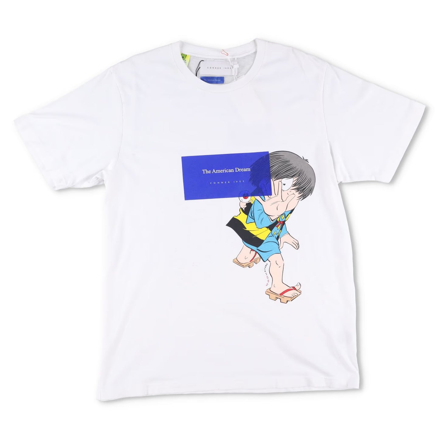 CONNER IVES Mens Short Sleeve Crew Neck T Shirt Logo White Cotton M RRP 145
