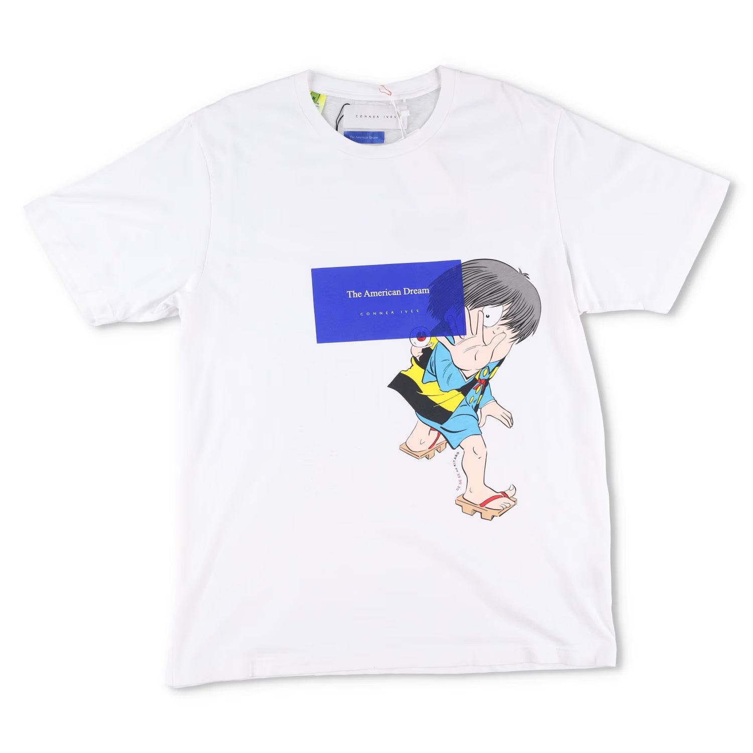 CONNER IVES Mens Short Sleeve Crew Neck T Shirt Logo White Cotton M RRP 145