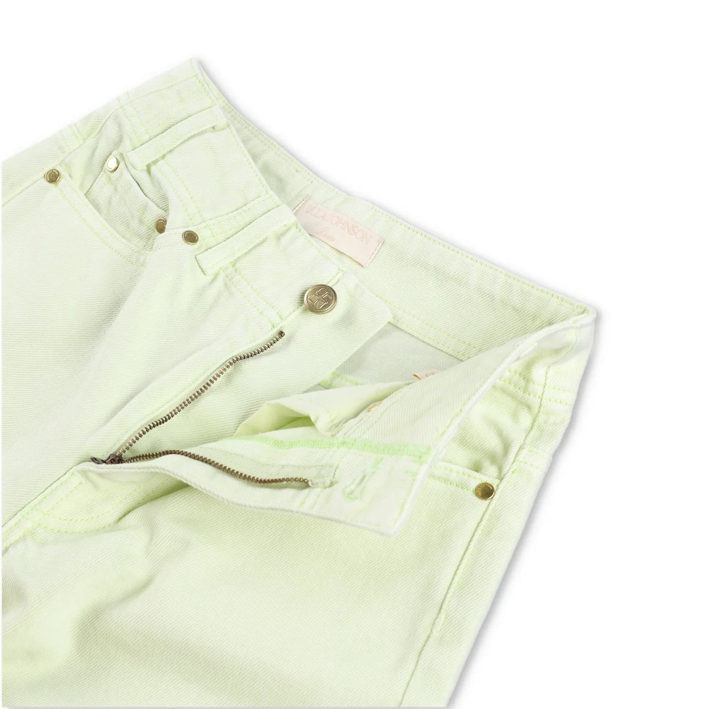 ULLA JOHNSON Womens Elodie Denim Jeans Straight Leg Pistachio Green 23 RRP 435 — View 6