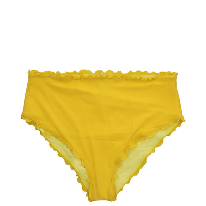 SHERRIS Womens High Waist Bikini Bottom Yellow Ruffled Size XL RRP 105 — View 2