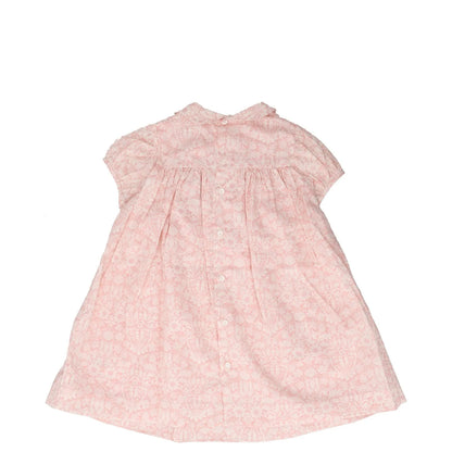BONPOINT Baby Girl Robe Smockee Joyeuse Dress Pink Midi Floral 36 Months RRP 173 — View 5