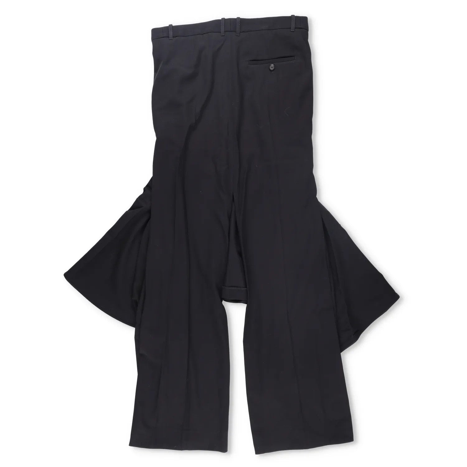 BALENCIAGA Womens Godet Skirt Maxi Asymmetric Twill Black Size 38 RRP 2450 — View 11
