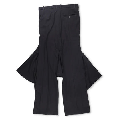 BALENCIAGA Womens Godet Skirt Maxi Asymmetric Twill Black Size 38 RRP 2450 — View 11