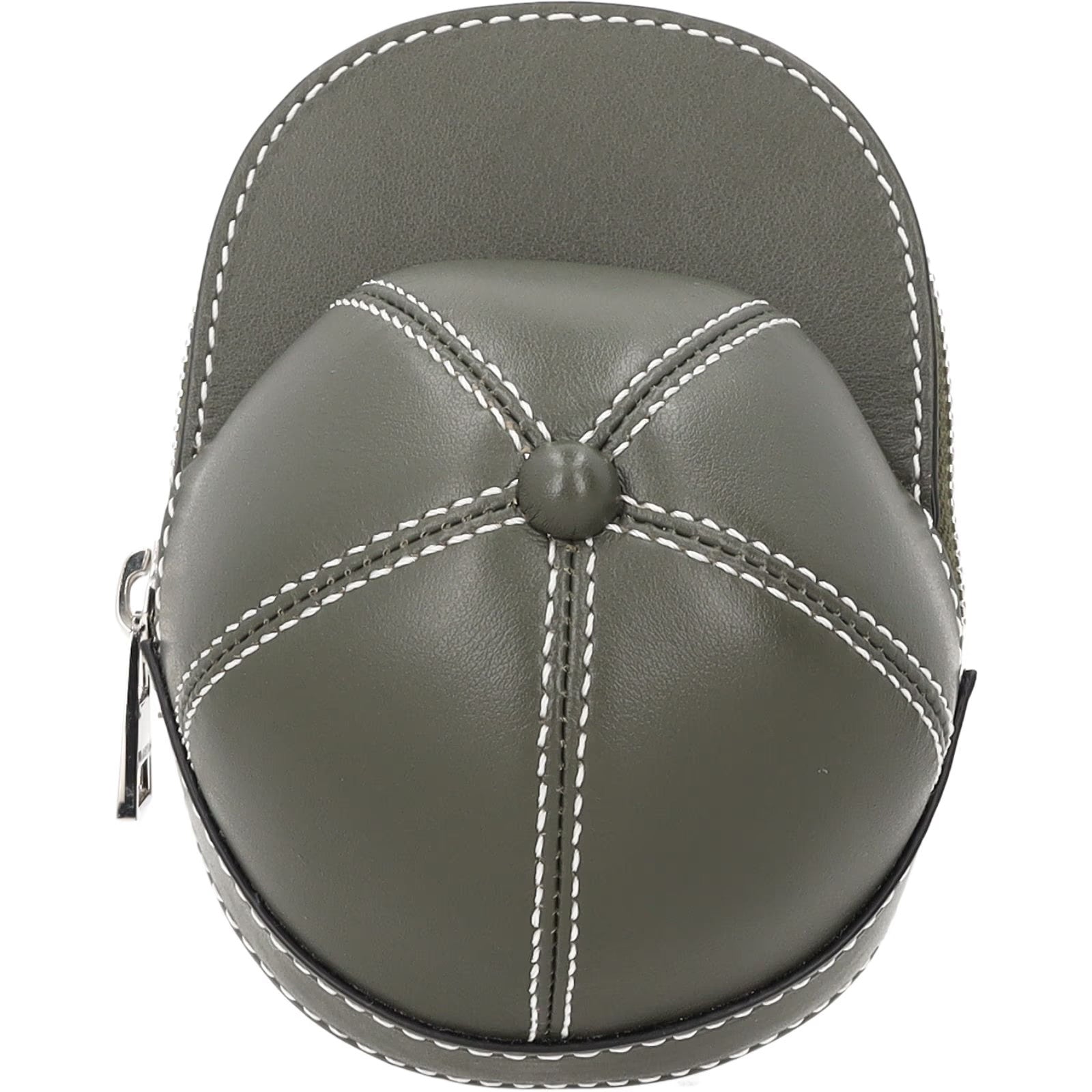 J.W. ANDERSON Womens Nano Cap Crossbody Bag Leather Army Green Size S RRP 295