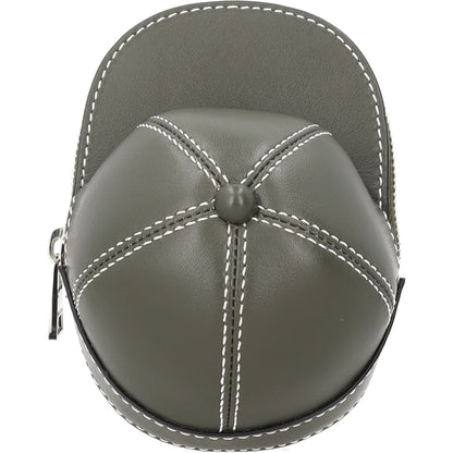 J.W. ANDERSON Womens Nano Cap Crossbody Bag Leather Army Green Size S RRP 295