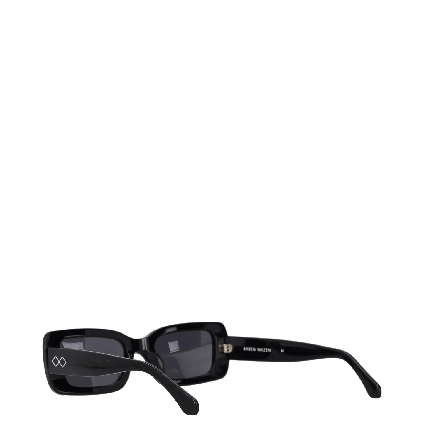 KAREN WAZEN Womens Square Sunglasses Black Acrylic Tinted Lens OS RRP 200 — View 4