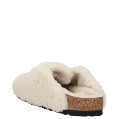BIRKENSTOCK Womens Mule Slip On Sandal White Shearling Buckle UK 4.5 RRP 190 — View 5