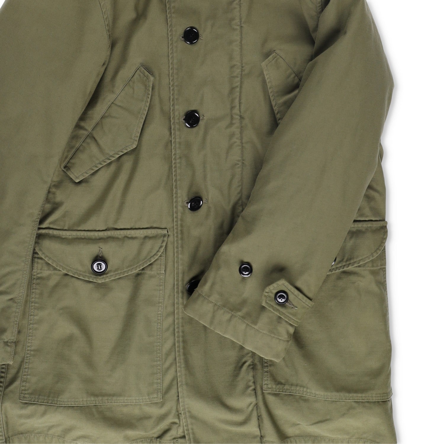 SAINT LAURENT Cotton Mens Parka Jacket Green Shearling Lining Size XS RRP3000 — View 3